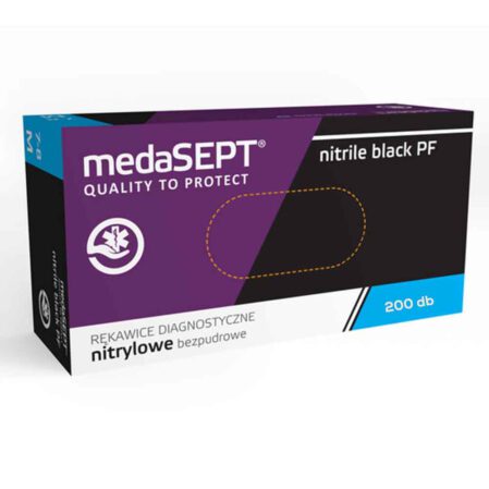 MEDASEPT Nitril Black egyszer használatos kesztyű 200 db