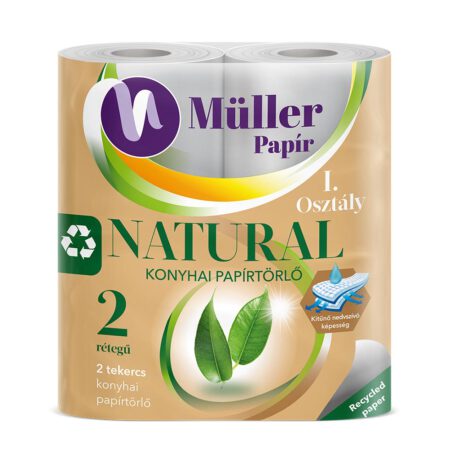 Müller natur háztartási papírtörlő 2 rétegű 2 tekercses