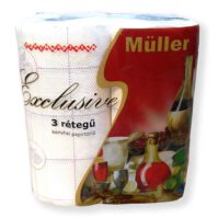 Müller exclusive háztartási papírtörlő 3 rétegű 2 tekercses