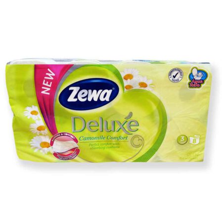Zewa delux Toalett WC papír 3 rétegű kamilla illatú 8 tekercses csomag