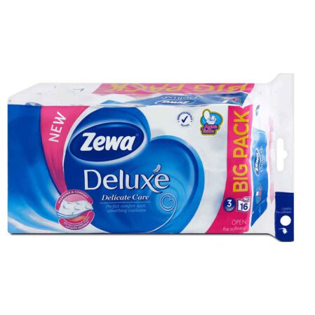 Zewa deluxe delicate care Toalett WC papír 3 rétegű illatmentes 16 tekercses csomag